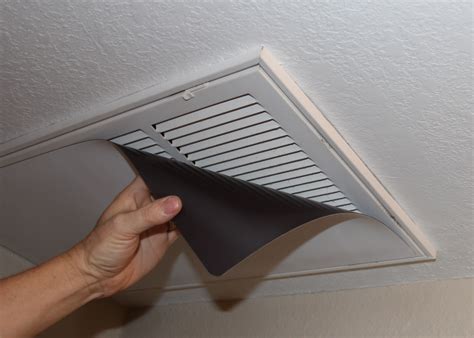 Screwed screen clips with spacers on 2 sides to ceiling quicker. Save Money by Covering Heat and Air Conditioner Vents in ...