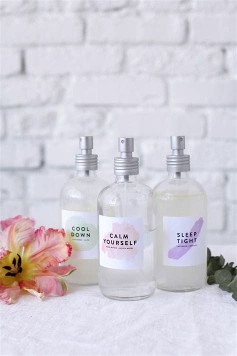 Diy Relaxing Face Mists With Printable Labels Homemade Beauty Products