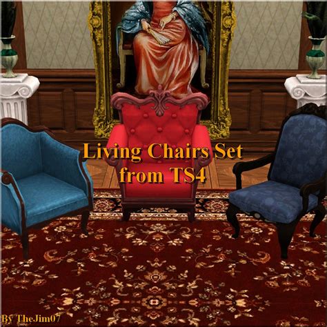 Mod The Sims Living Chairs Set From Ts4