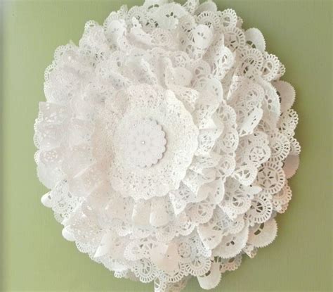 Diy Doily Flowers With Ruffles For Wedding Table And Bunting Paper