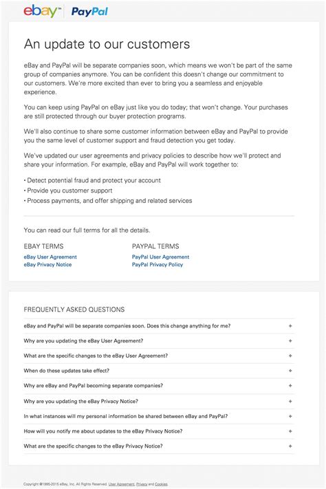 Today's Tip: Learn From eBay-PayPal Split - TermsFeed