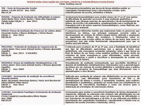 Avaliação Aquisição E Desenvolvimento Da Leitura E Da Escrita