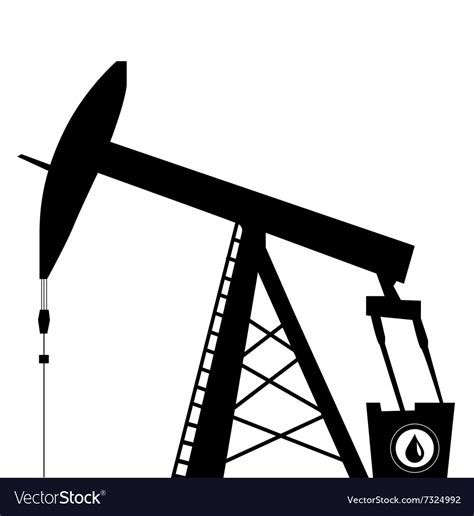 Oil Pump Jack Silhouette Royalty Free Vector Image