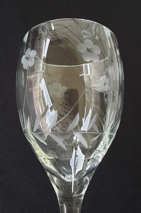 Vintage Toscany Hand Blown Made In Romania Optic Etched Etsy