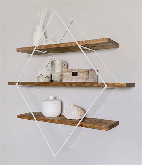 The first kind is often used in bathrooms to keep all. Wall Decor Ideas - Geometric Wall Shelves by Village Craft Co.