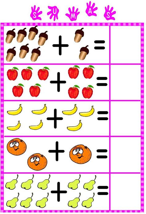 El Kinder De Mamá Sumas Y Restas Preescolar Imprimibles Parte Iii