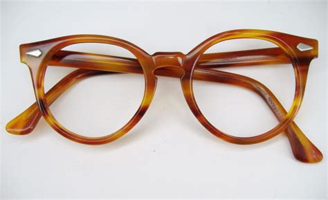 Vintage Mens Round Tortoise Liberty Eyeglasses Frame Etsy