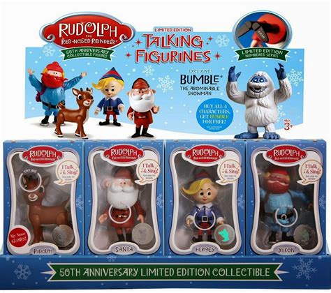 Christmas Every Day Rudolph The Red Nosed Reindeer Talking Toy Figures