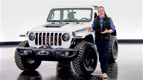 jeep wrangler magneto ev concept walkaround youtube