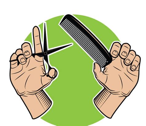 Barber Hands With Comb And Scissors Eps Ai Vector Uidownload