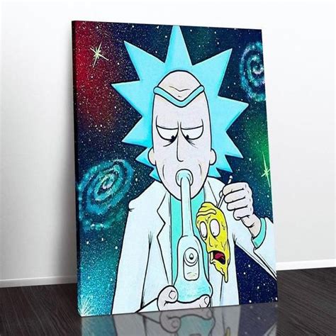 Dabbin Rick And Morty Canvas Art E Bazaart Mini Canvas Art Cute