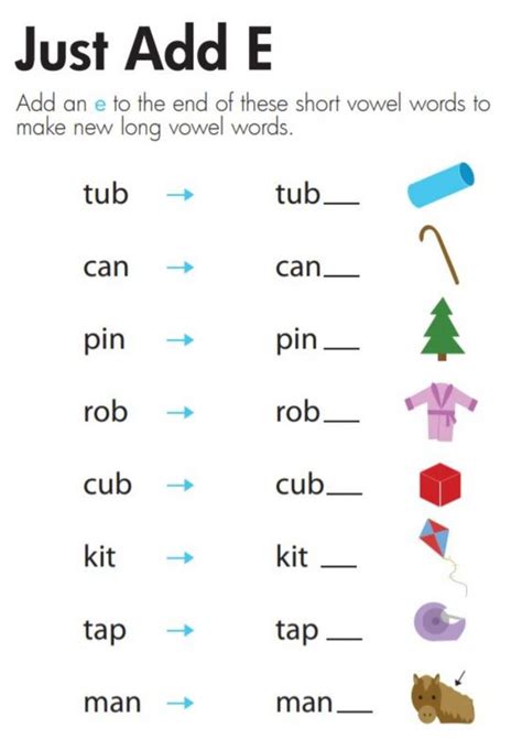 Silent e activity in 2021 | E words, Silent e, Magic e words