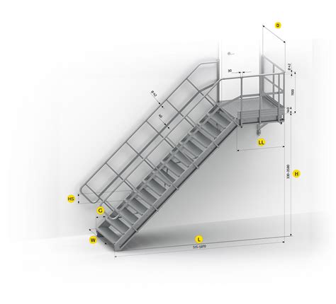 Linea Modular Stairs Adjustable Modular Steel Stairs