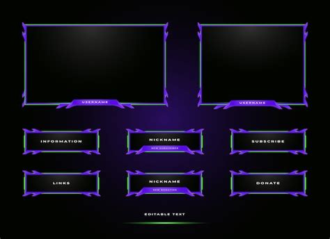 Premium Vector Twitch Streaming Panel Overlay Design Template