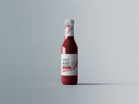 Sauce Glass Bottle Mockup