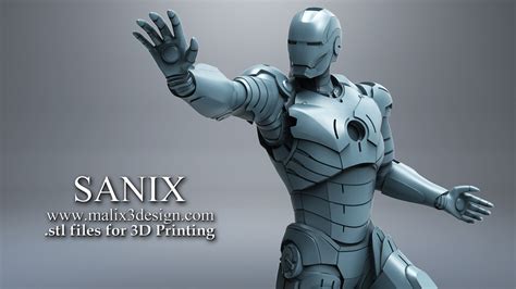 Iron Man 3d Printable Model Sanix 3d Designer