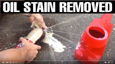 How To Remove Oil Stain From Concrete Driveway In 60 Seconds Video