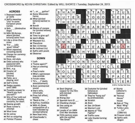 The New York Times Crossword In Gothic 092413 — E T