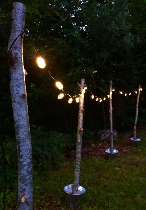 Diy String Light Pole Metal Amazing Outdoor String Lights That You