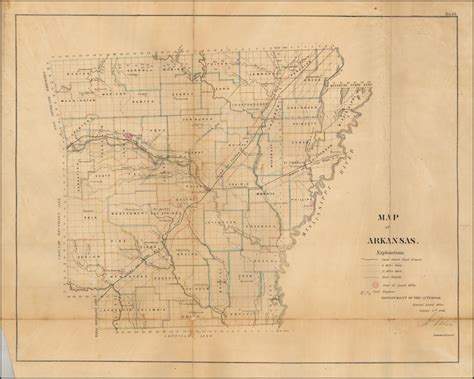 Map Of Arkansas Barry Lawrence Ruderman Antique Maps Inc