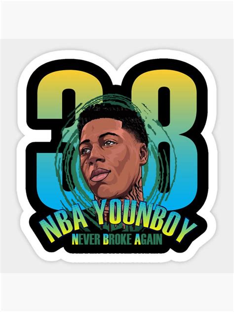 Nba Youngboy Sticker By 2nastydayday Redbubble