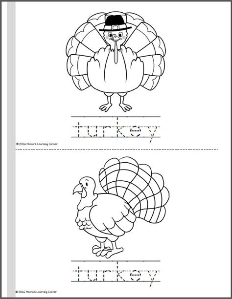 Thanksgiving Coloring Pages Mamas Learning Corner