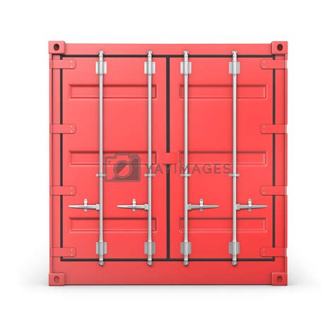 Single Red Container Front View By Zelfit Vectors And Illustrations Free