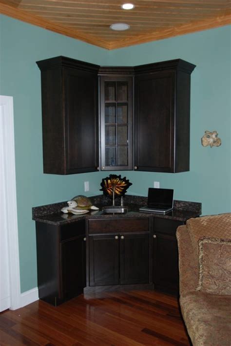 A rectangular section of the wall, between the kitchen and the dining room is cut out of the wall. Building Corner Bar For Small Spaces | Bars for home, Wet ...