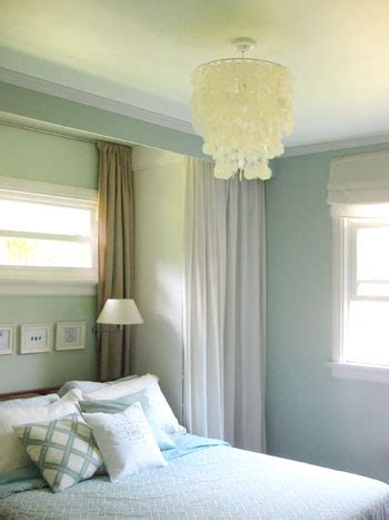 Flat, matte finishes are perfect for elegant rooms, like a master suite or guest bedroom. Painting Our Bedroom Ceiling A Soft Green Color | Young ...