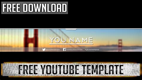 Professional YouTube Banner - Photoshop Template Free Download (Speed