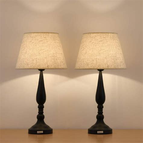 Contemporary Modern Bedside Lamp Reading Lamp Set Of 2 Black