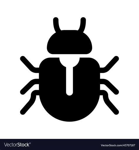 Computer Bug Icon Software Bug Or Program Bug Vector Image