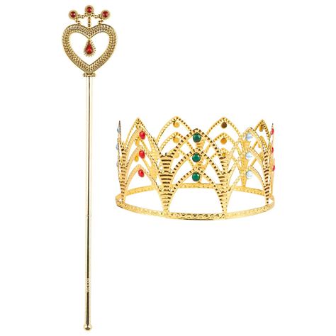 2 Pack Of Princess Crown Tiara And Imitation Scepter Princess Fairy