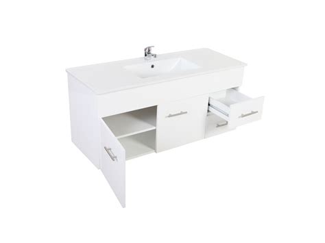 Posh Bristol Mk2 1200mm Wall Hung Vanity Unit Centre Bowl 2 Door And 2 Right Hand Drawers 1