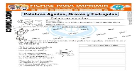 Palabras Agudas Graves Y Esdr Julas Worksheet Map Tela Location Map Maps