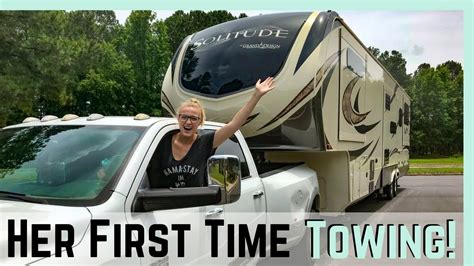 Her First Time Towing The Rv Full Time Rv Living Youtube