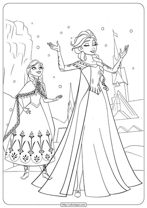 Elsa, olaf & kristoff from disney frozen 1. Frozen Anna & Elsa Coloring Pages | Malvorlage prinzessin ...