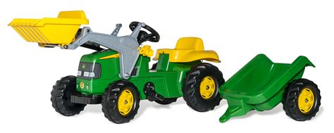 Kaupa Rolly Toys John Dere Tractor Loader And Trailer Pedal Ride On