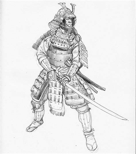 Japanese Warrior Drawing At Explore Collection Of
