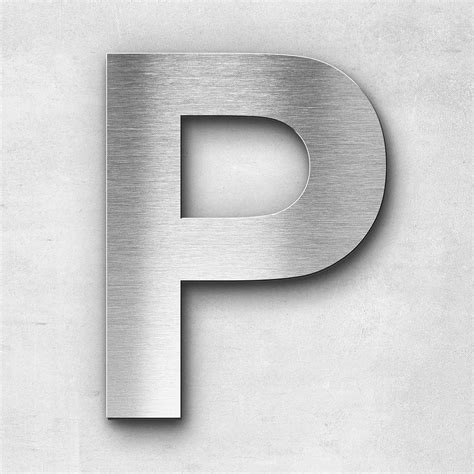 Metal Letter P Series Arial