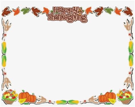 Maybe you would like to learn more about one of these? Thanksgiving Borders And Frames Transparent PNG - 1024x768 ...