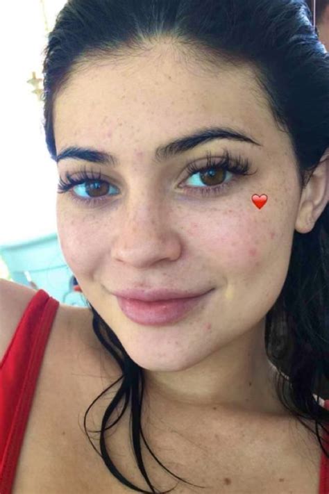 She highlights her signature plump pout with a deep lipstick Kylie Jenner Up Close - Kizziwalob