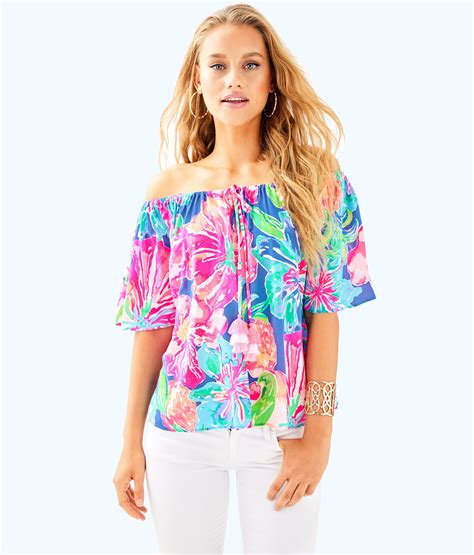 Sain Off The Shoulder Top 25846 Lilly Pulitzer Tops Lilly