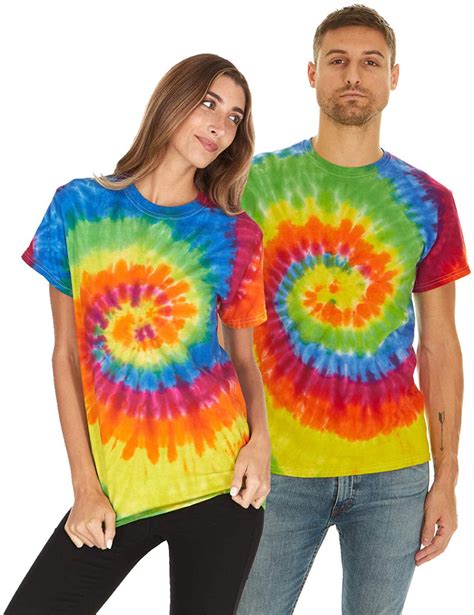 Krazy Tees Tie Dye Style T Shirts For Men And Women Multi Color