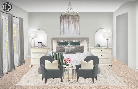 Classic Glam Transitional Bedroom Design By Havenly Interior Designer