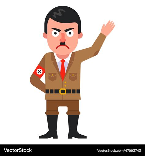 Adolf Hitler A Nazi Dictator Character In Germany Vector Image
