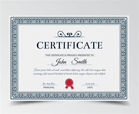 Professional Diploma Certificate Certificate Design Graphic Design