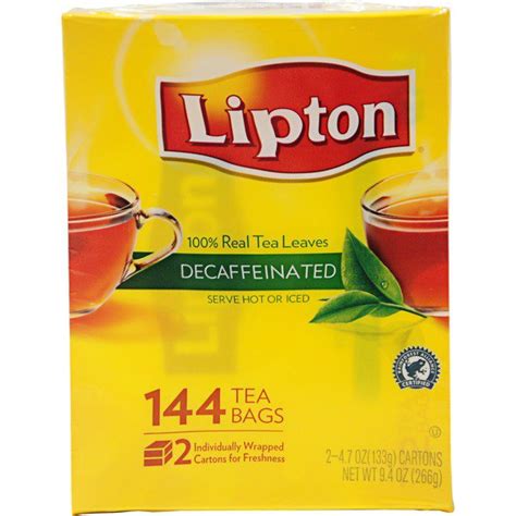 Lipton Decaffeinated Tea Bags 144 Ct Costco Food Database