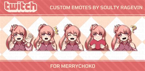 Twitch Emotes Commission Merrychoko By Soultribute13 On Deviantart