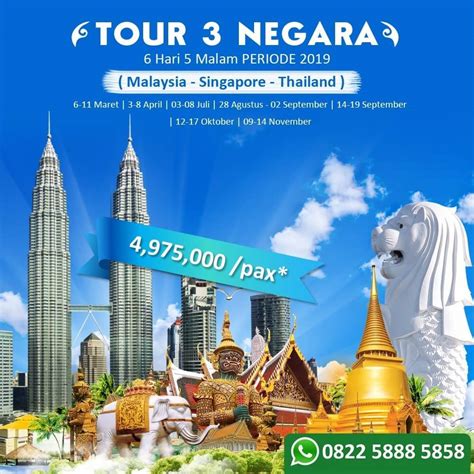 Open Trip Paket Tour 3 Negara Murah